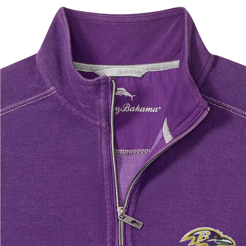  Baltimore Ravens Tommy Bahama Sport Tobago Half-Zip Pullover - Purple