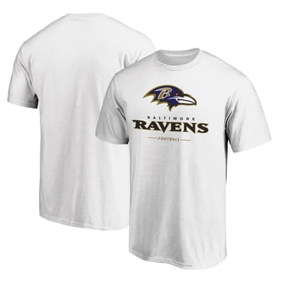 Baltimore Ravens Logo Team Lockup T-Shirt - White