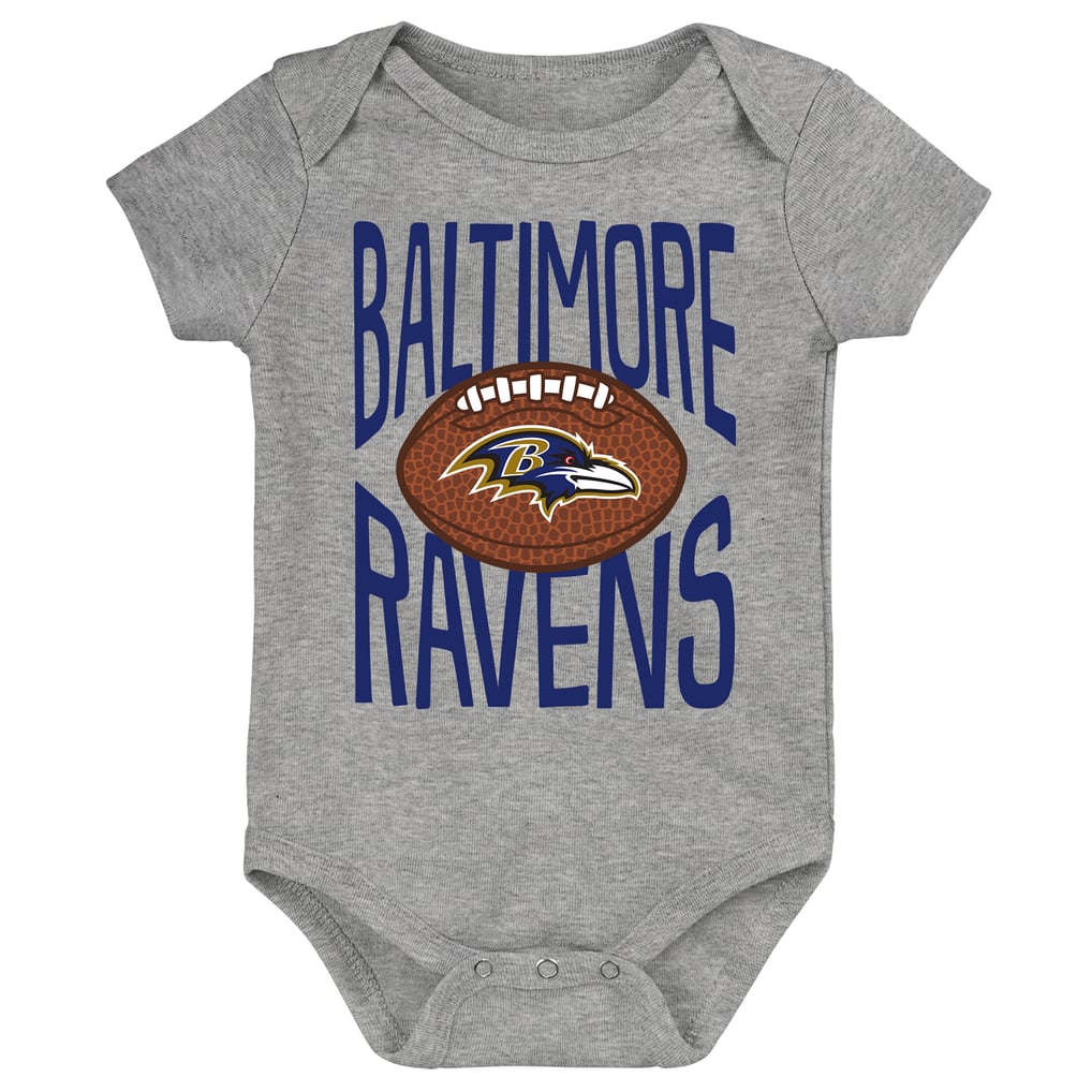  Baltimore Ravens Outerstuff Newborn For the Ball Bodysuit - Gray