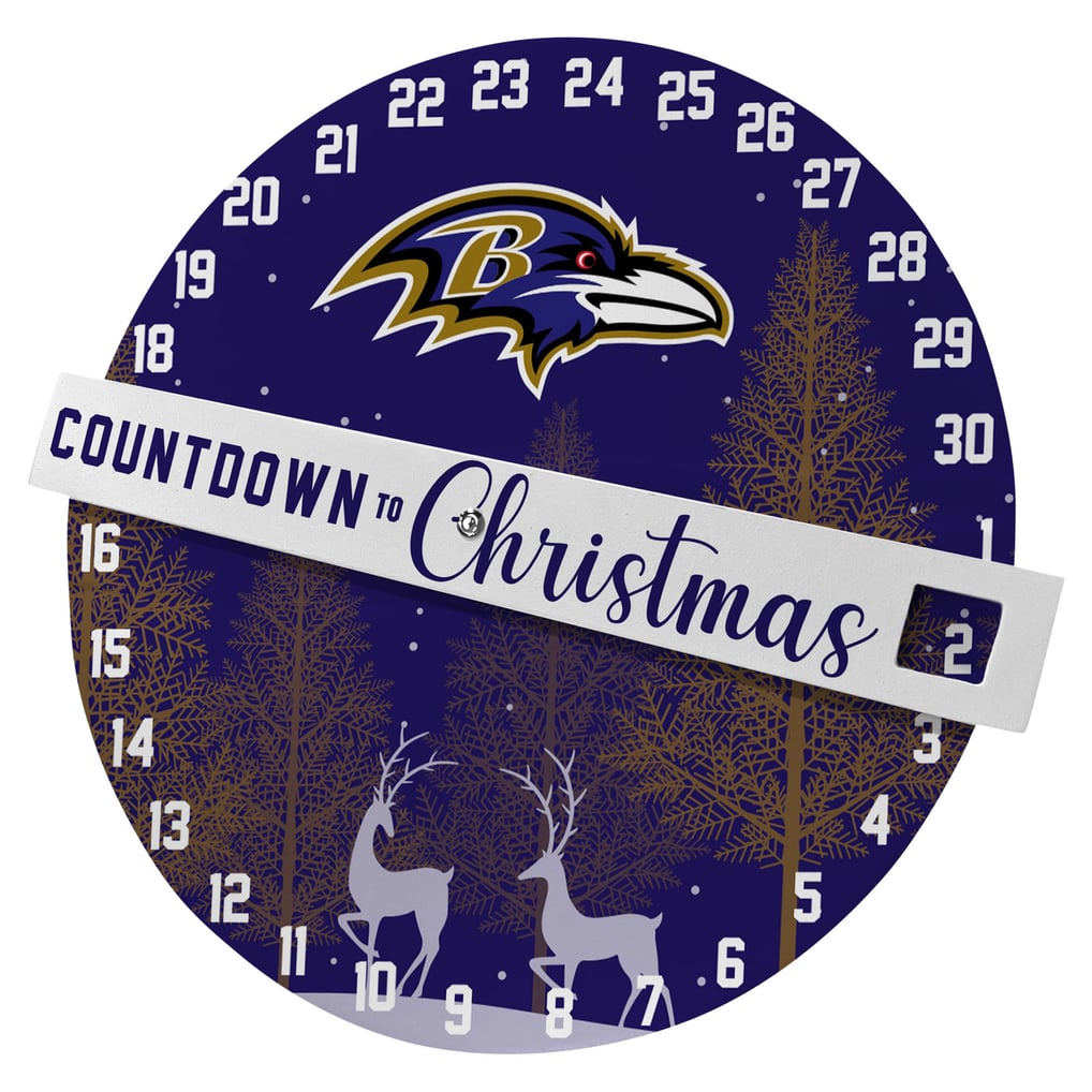 Baltimore Ravens Pegasus Countdown to Christmas Wall Sign