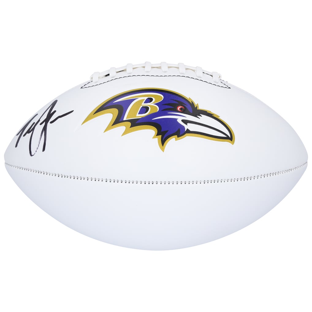 Terrell Suggs Baltimore Ravens Autographed Fanatics Authentic Franklin White Panel Football 