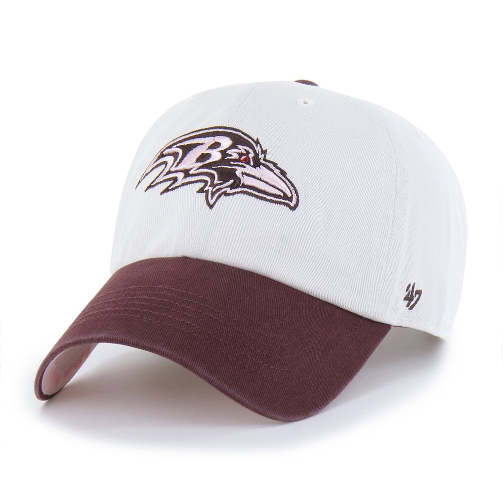 Baltimore Ravens '47 Unisex Love Letter Clean Up Adjustable Hat - Stone/Burgundy