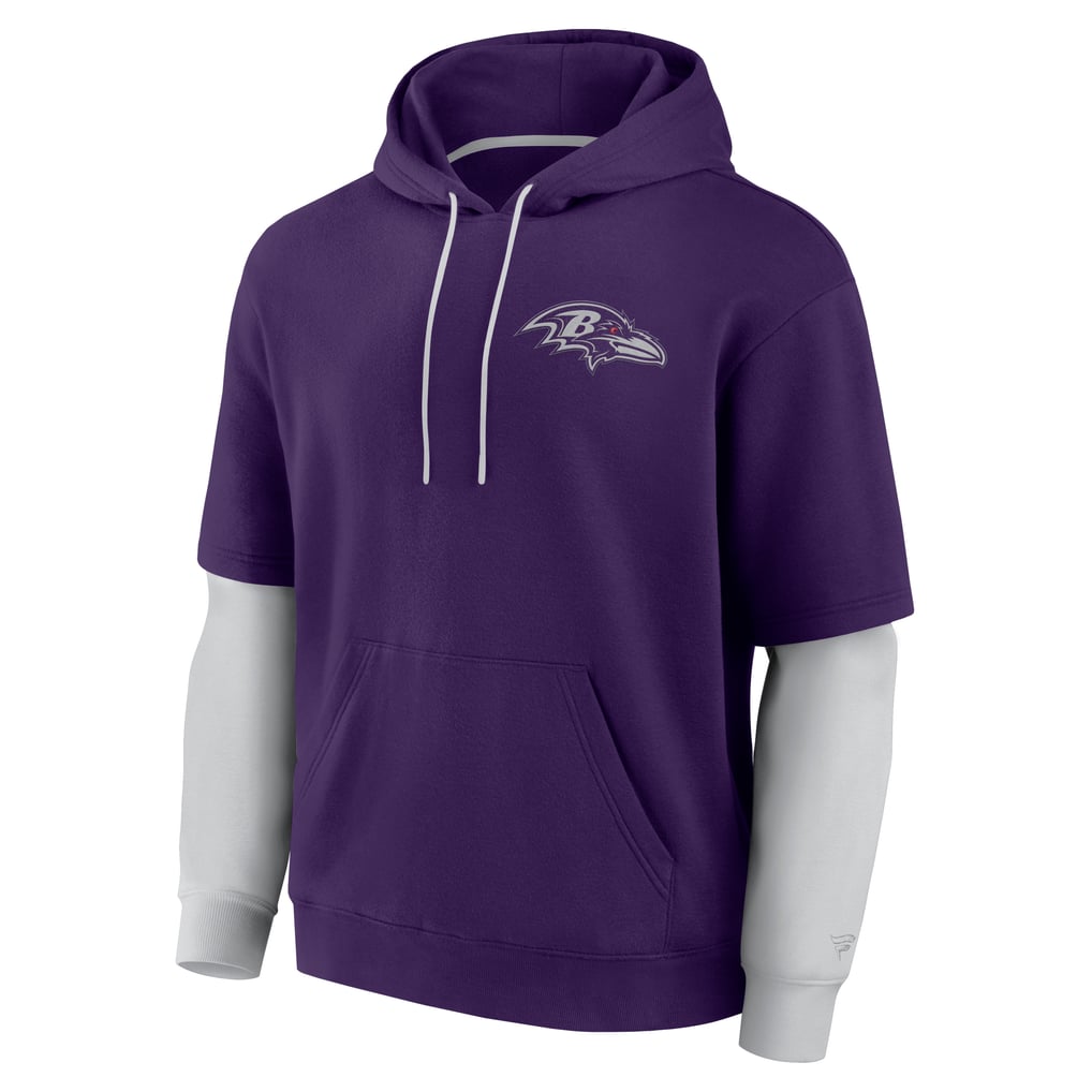  Baltimore Ravens Fanatics Unisex  Sleek Elements Pullover Hoodie - Purple