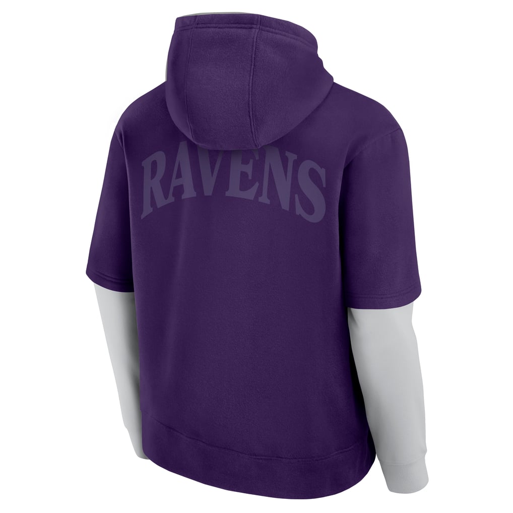  Baltimore Ravens Fanatics Unisex  Sleek Elements Pullover Hoodie - Purple