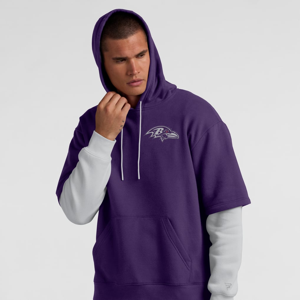  Baltimore Ravens Fanatics Unisex  Sleek Elements Pullover Hoodie - Purple