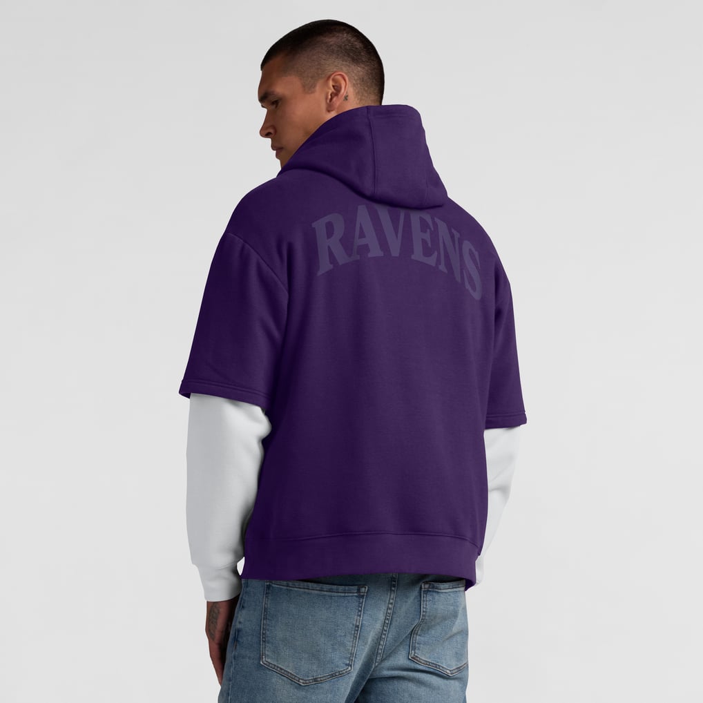  Baltimore Ravens Fanatics Unisex  Sleek Elements Pullover Hoodie - Purple