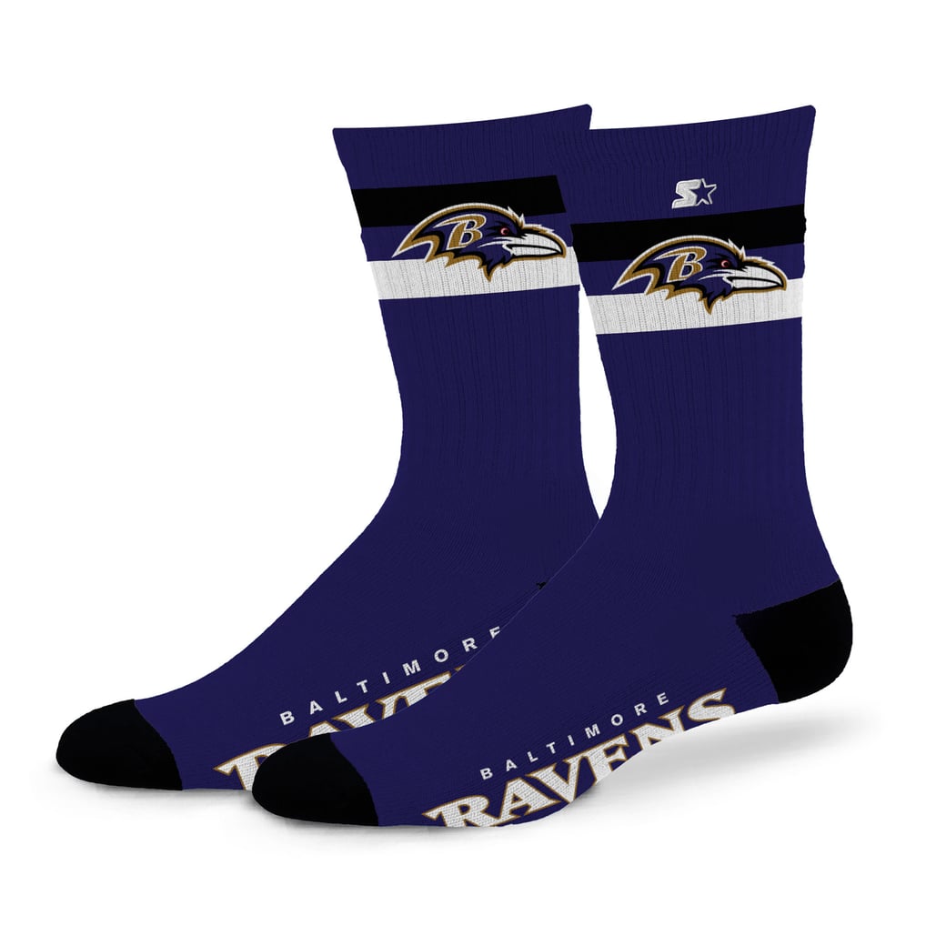 Baltimore Ravens Starter Unisex Team Color Two-Stripe Crew Socks