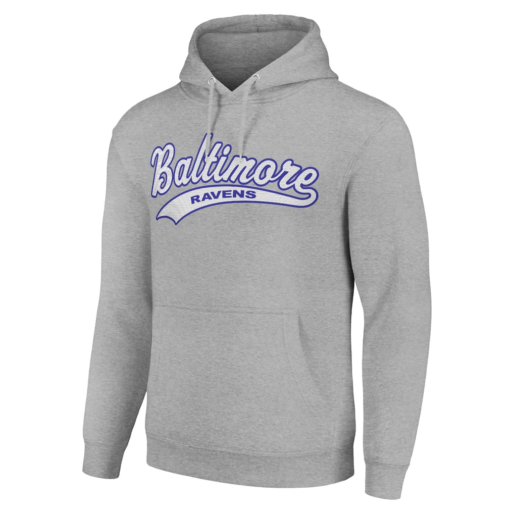 Baltimore Ravens Starter Unisex Tailsweep Pullover Hoodie - Heather Gray