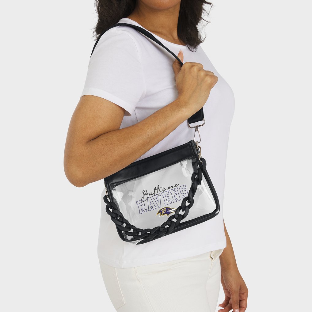  Baltimore Ravens WEAR by Erin Andrews Plastic Chain Mini Crossbody Bag