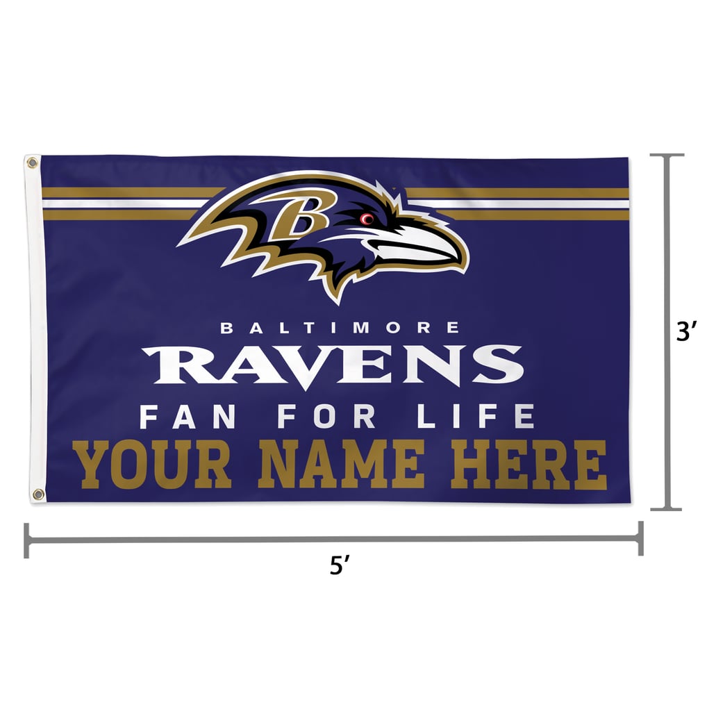 Baltimore Ravens WinCraft 3' x 5' One-Sided Deluxe Personalized Flag