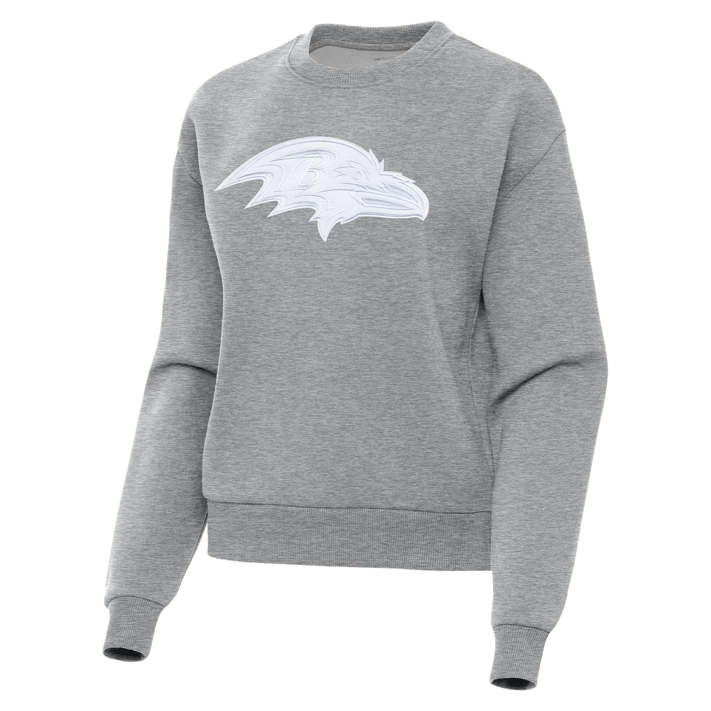 Baltimore Ravens Antigua Women's Victory Pullover Sweatshirt - Heather Gray
