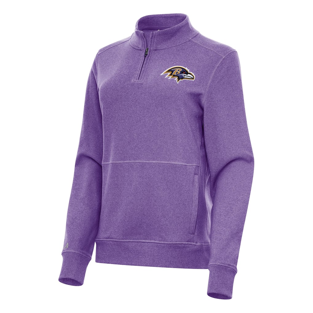 Baltimore Ravens Antigua Women's Crush Quarter-Zip Jacket -  Heather Purple