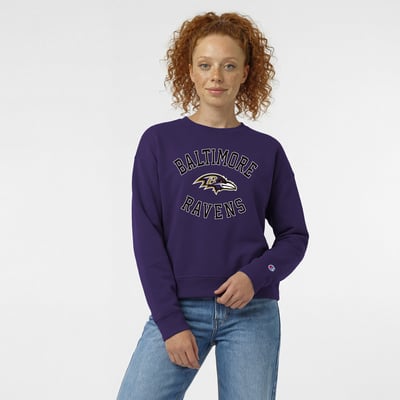  Baltimore Ravens Champion Women's Heart & Soul Powerblend Sweatshirt - Purple