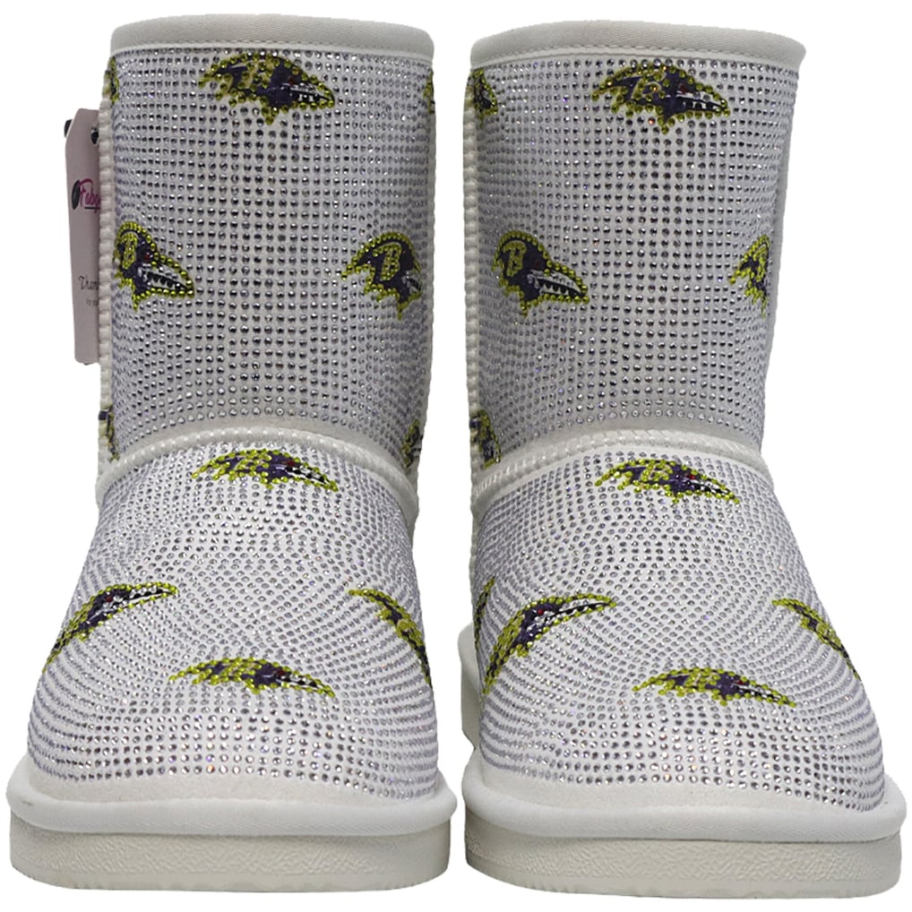  Baltimore Ravens Cuce Women's Logo Pull on Ankle Boots