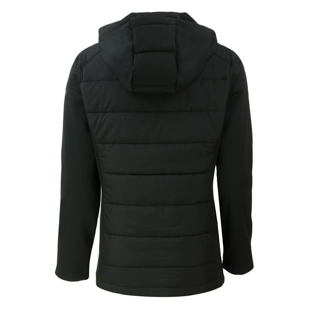 Baltimore Ravens Cutter & Buck Women's Evoke PrimaLoft Hybrid Eco Softshell Recycled Full-Zip Hooded Jacket - Black