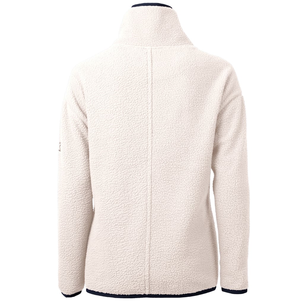 Baltimore Ravens Cutter & Buck Women's Americana Cascade Eco Sherpa Fleece Half-Zip Pullover Jacket - Cream