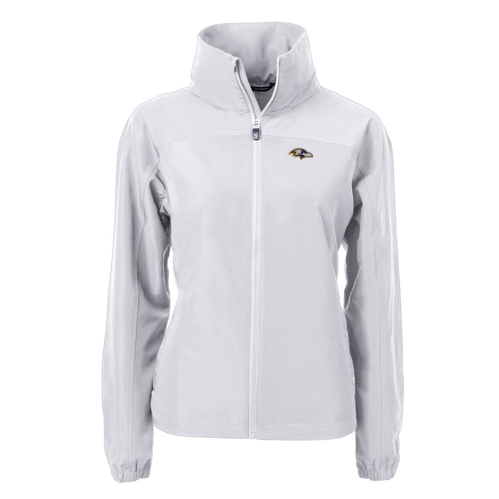 Baltimore Ravens Cutter & Buck Women's Charter Eco Recycled Full-Zip Jacket - Gray