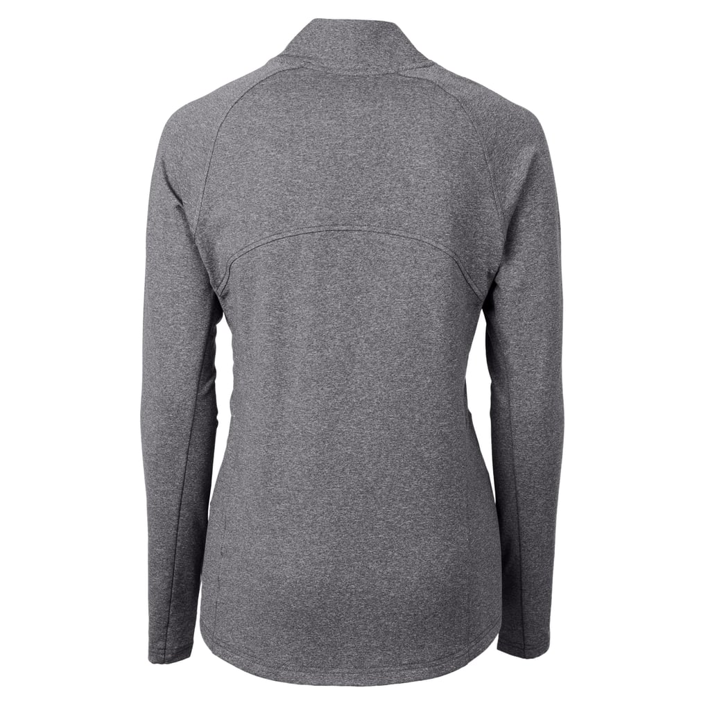 Baltimore Ravens Cutter & Buck Women's Adapt Eco Knit Heather Full-Zip Jacket - Heather Black