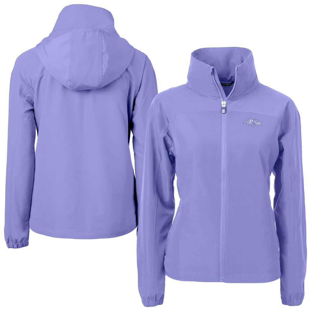  Baltimore Ravens Cutter & Buck Women's Charter Eco Recycled Full-Zip Jacket - Lavender