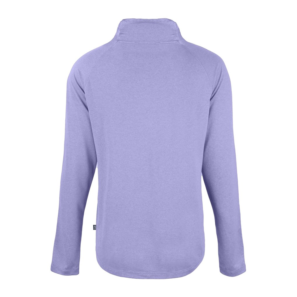 Baltimore Ravens Cutter & Buck Women's Coastline Epic Comfort Eco Recycled Funnel Neck Raglan Pullover Sweatshirt - Lavender