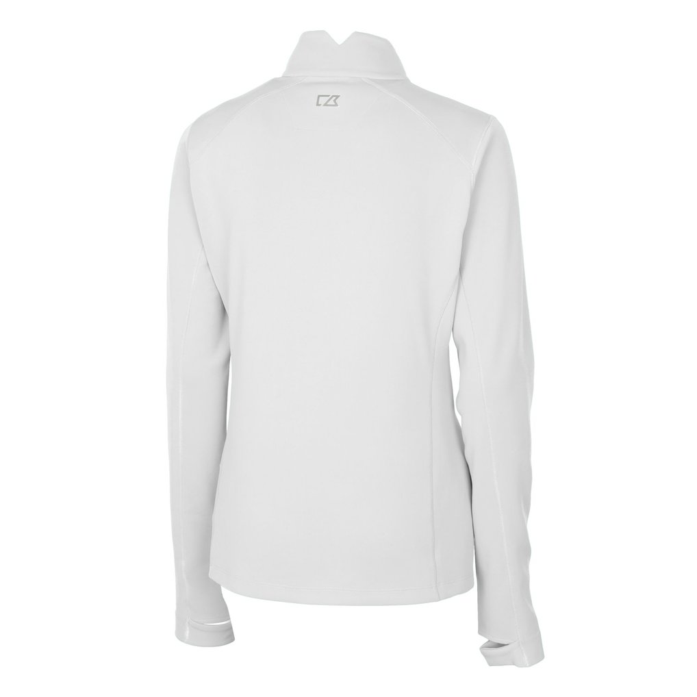 Baltimore Ravens Cutter & Buck Women's Traverse Stretch DryTec Quarter-Zip Top - White