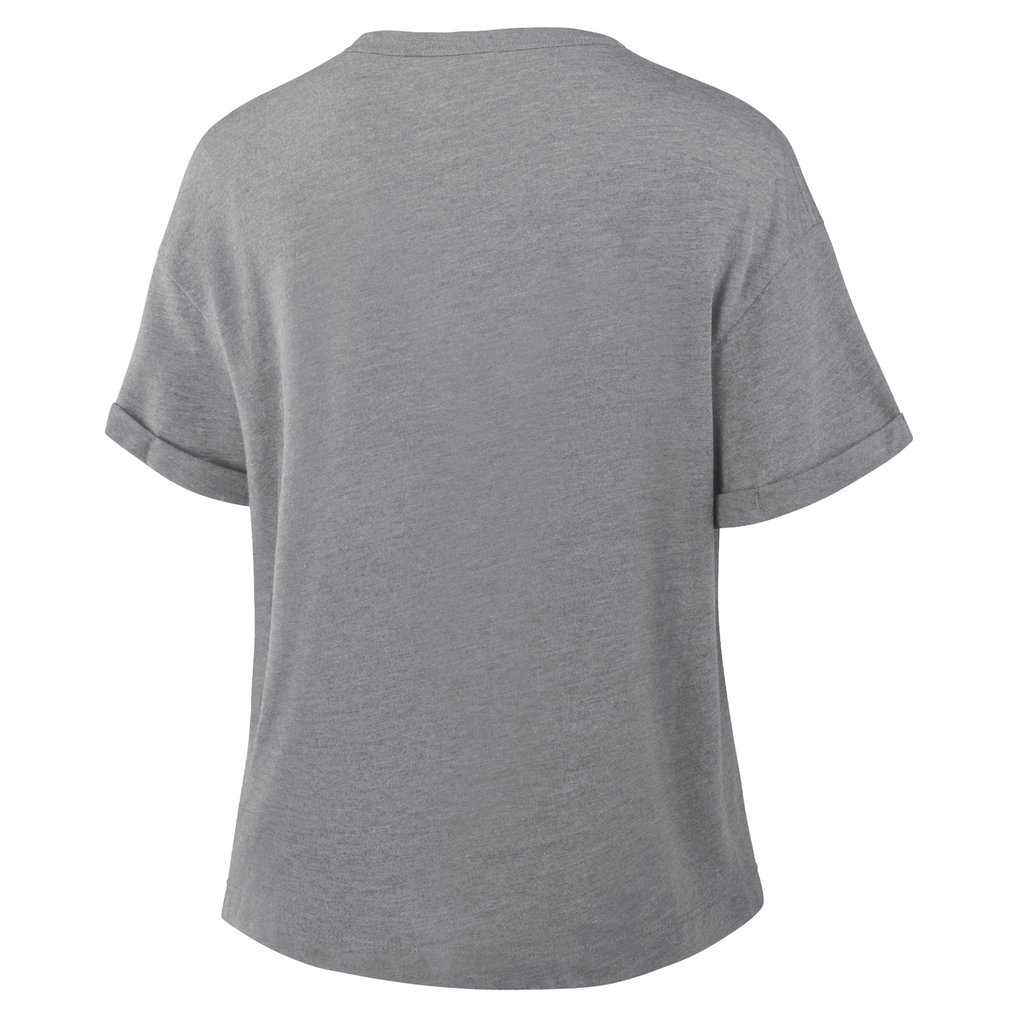 Baltimore Ravens Fanatics Women's Overplayed Tribute Tri-Blend Boxy T-Shirt - Heather Gray