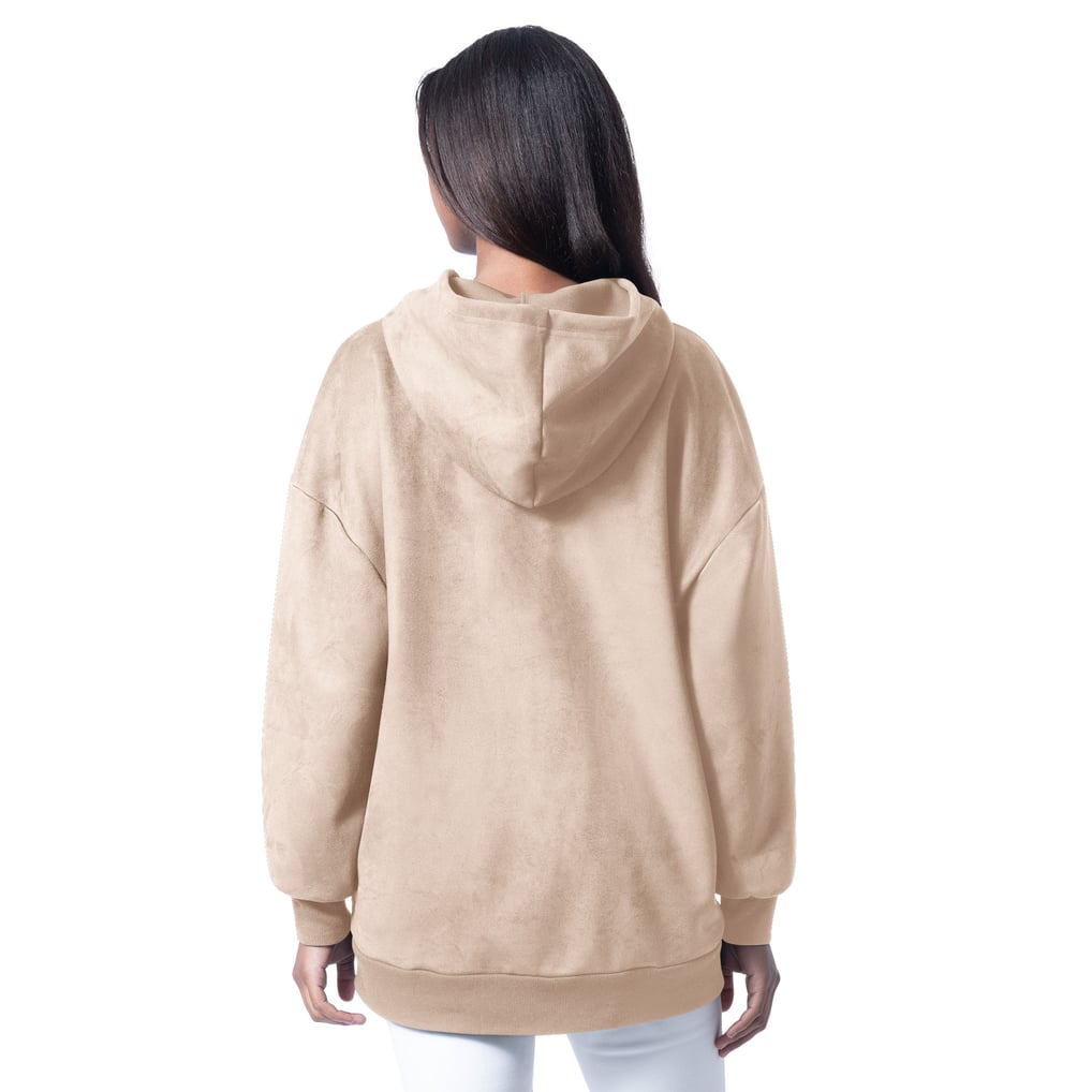  Baltimore Ravens G-III 4Her by Carl Banks Women's Best Hitter Oversized Tunic Pullover Hoodie - Cream