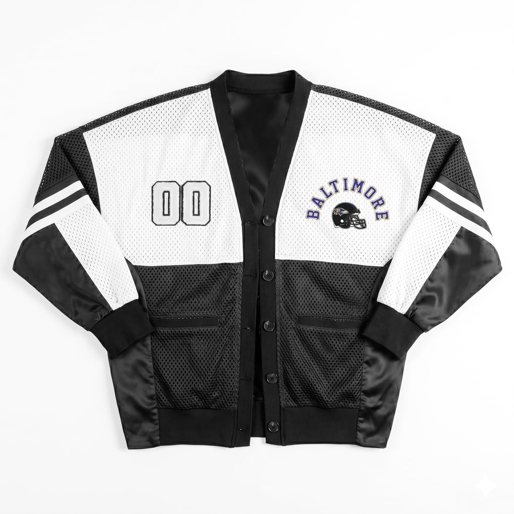 Baltimore Ravens Gameday Couture Women's  MVP Era Satin Button-Down Cardigan - Black