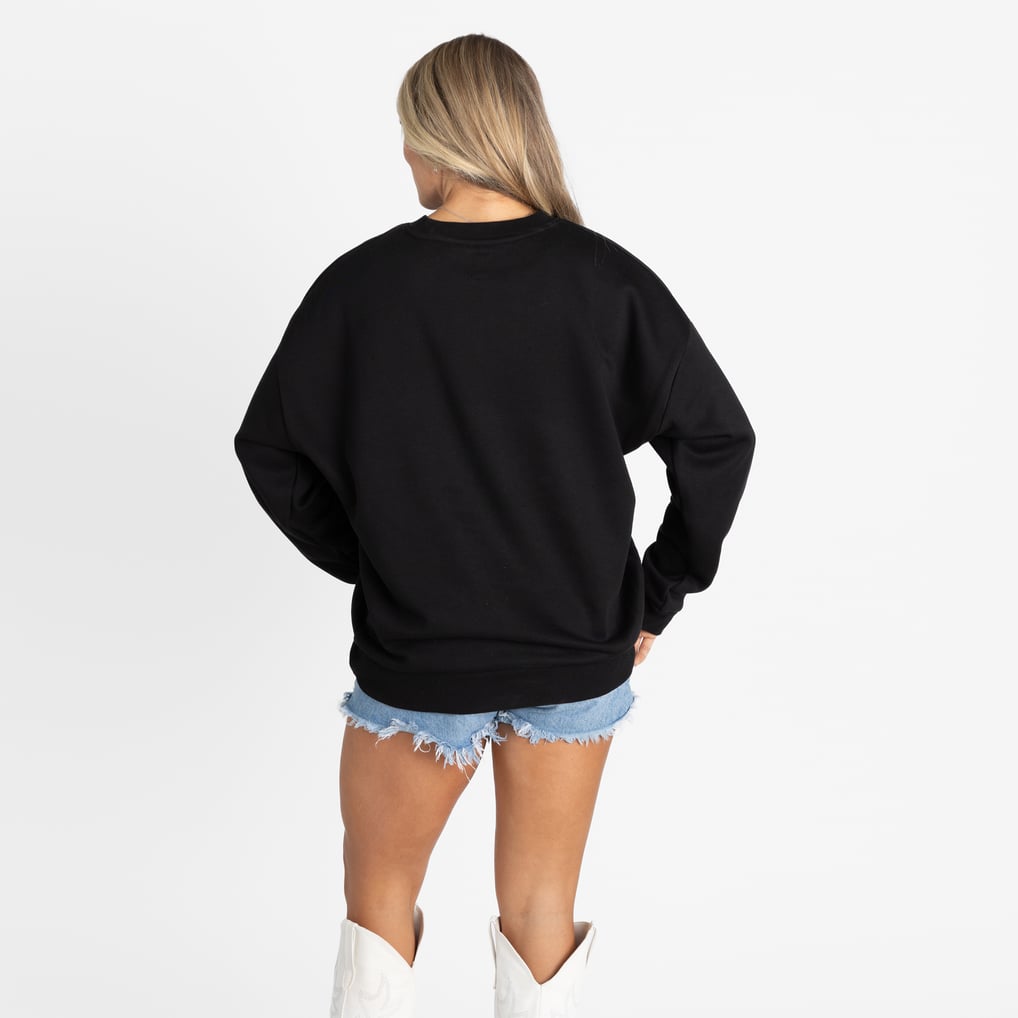 Baltimore Ravens Gameday Couture Women's Oversized Everyday Star Long Sleeve T-Shirt - Black