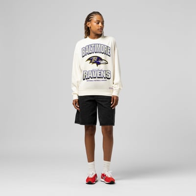  Baltimore Ravens Mitchell & Ness Women's Tonal Arch Sweatshirt - Cream