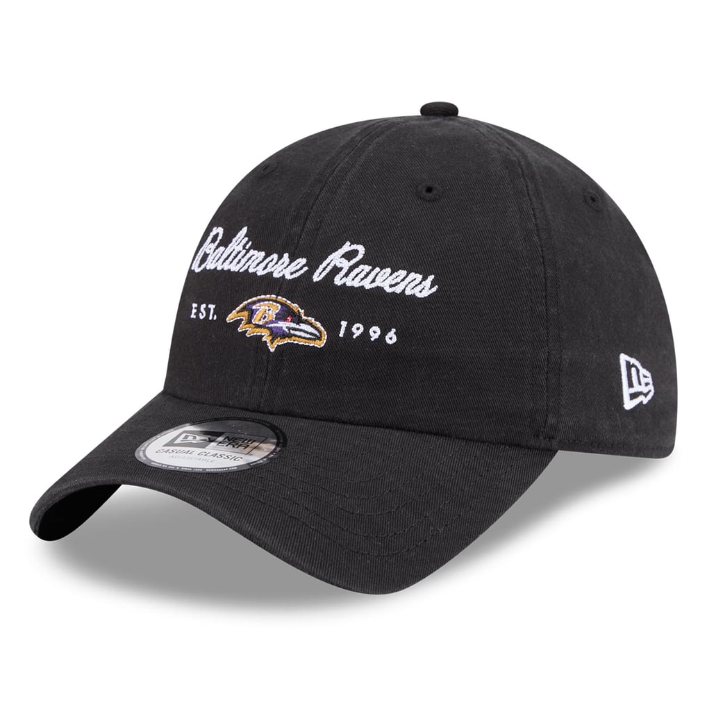 Baltimore Ravens New Era Women's Script Casual Classic Adjustable Hat - Black
