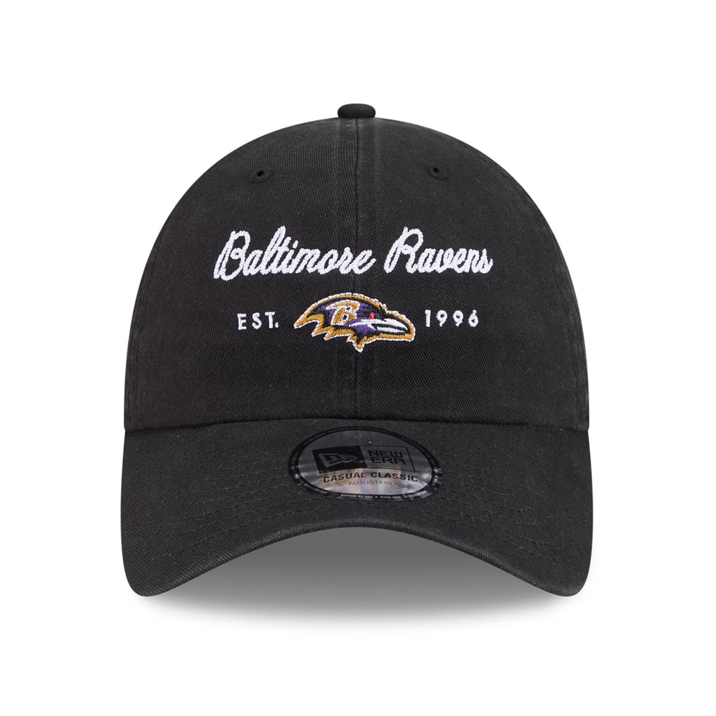 Baltimore Ravens New Era Women's Script Casual Classic Adjustable Hat - Black
