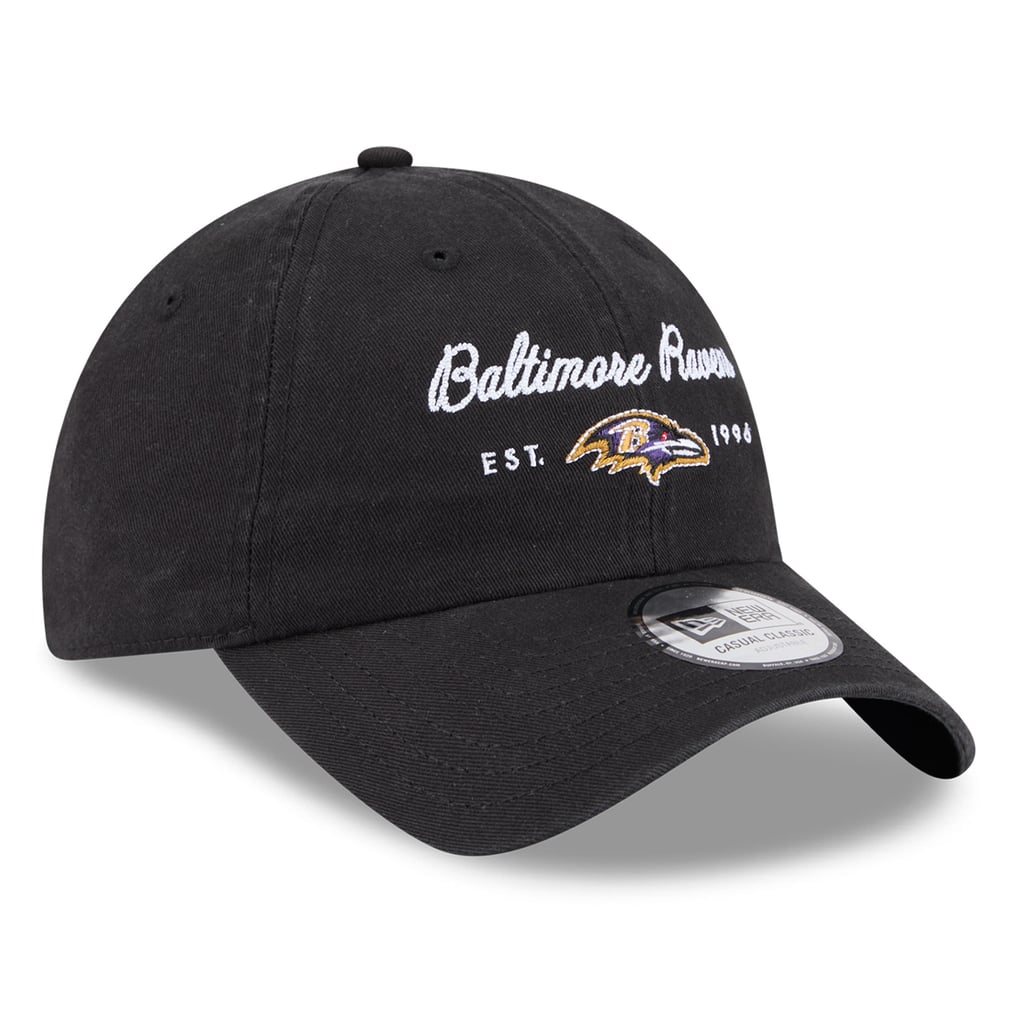 Baltimore Ravens New Era Women's Script Casual Classic Adjustable Hat - Black
