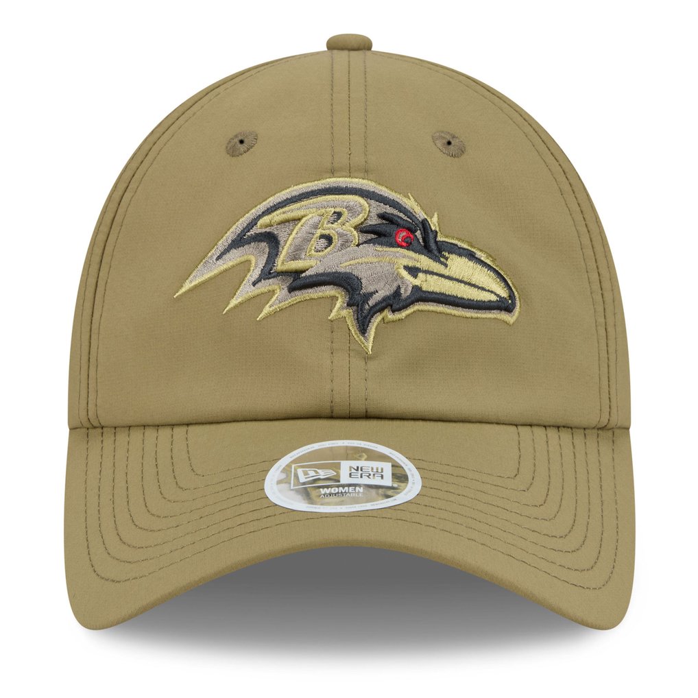  Baltimore Ravens New Era Women's 2025 Salute to Service Pony Tail Adjustable Hat - Green