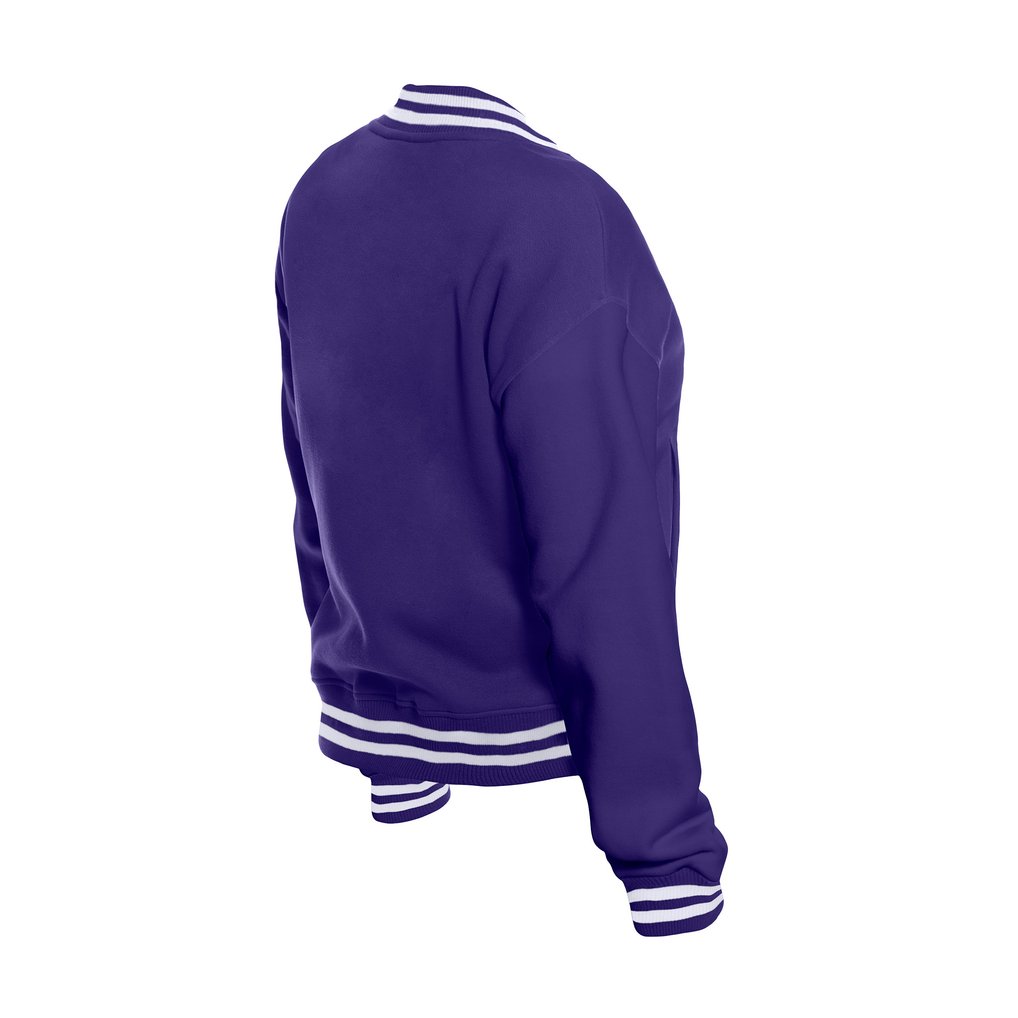  Baltimore Ravens New Era Women's Throwback Fleece Full-Snap Jacket - Purple