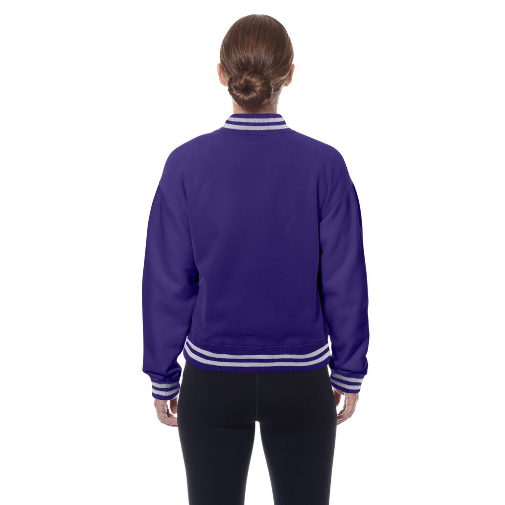  Baltimore Ravens New Era Women's Throwback Fleece Full-Snap Jacket - Purple