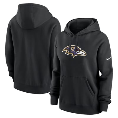 Baltimore Ravens Nike Women's Club Fleece Hoodie - Black