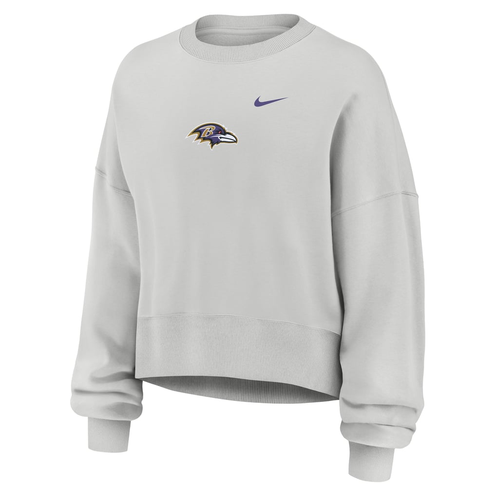  Baltimore Ravens Nike Women's Oversized Primetime Phoenix Fleece Sweatshirt - Gray