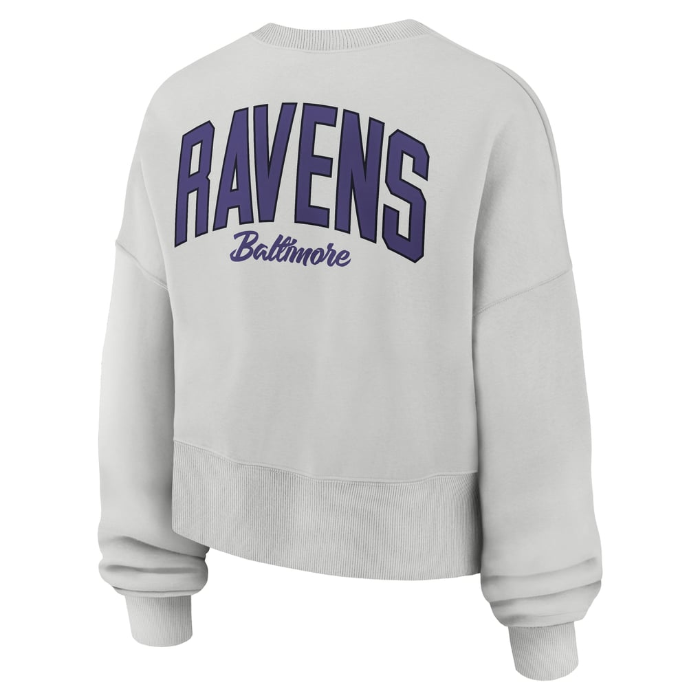  Baltimore Ravens Nike Women's Oversized Primetime Phoenix Fleece Sweatshirt - Gray
