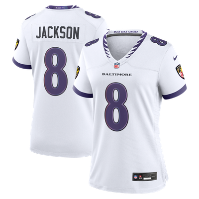 Lamar Jackson Baltimore Ravens Nike Women's Game Jersey - White