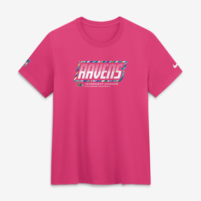  Baltimore Ravens Nike Women's 2026 NFL Crucial Catch Tri-Blend Dri-FIT T-Shirt - Pink