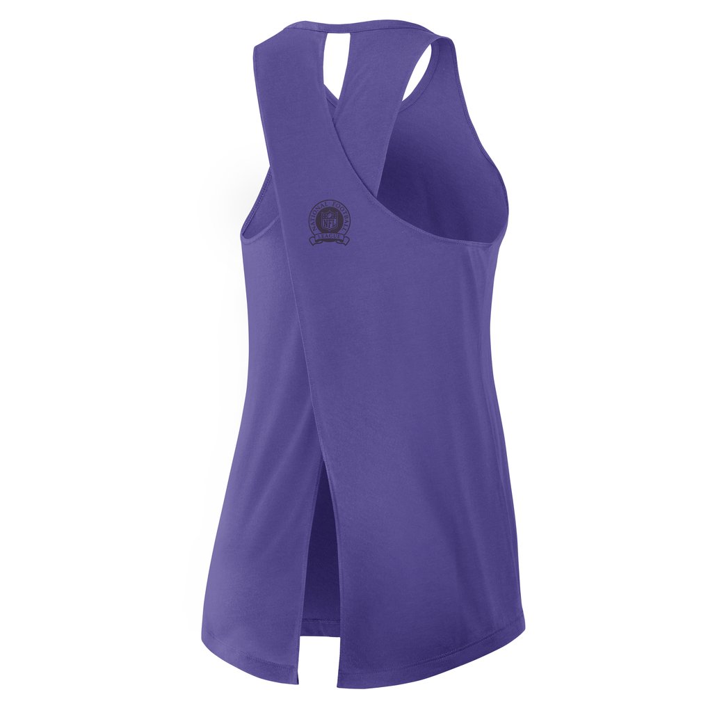 Baltimore Ravens Nike Women's Glory Open-Back Crisscross Dri-FIT Tank Top - Purple