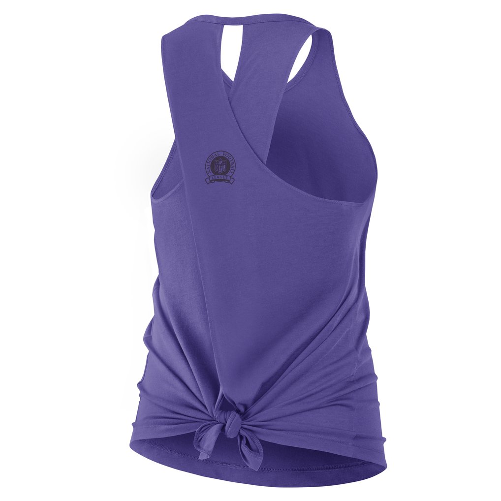 Baltimore Ravens Nike Women's Glory Open-Back Crisscross Dri-FIT Tank Top - Purple