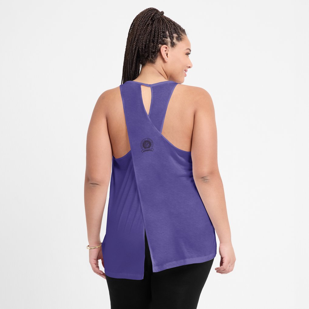 Baltimore Ravens Nike Women's Glory Open-Back Crisscross Dri-FIT Tank Top - Purple