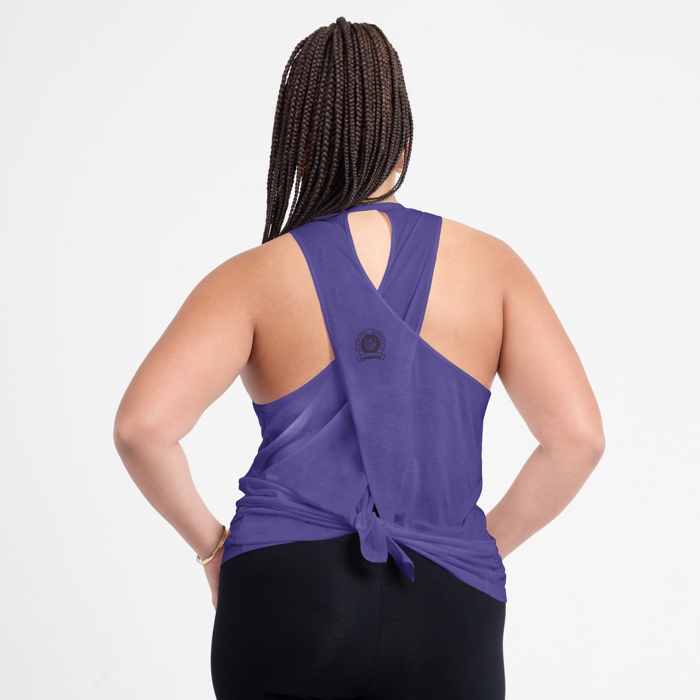 Baltimore Ravens Nike Women's Glory Open-Back Crisscross Dri-FIT Tank Top - Purple