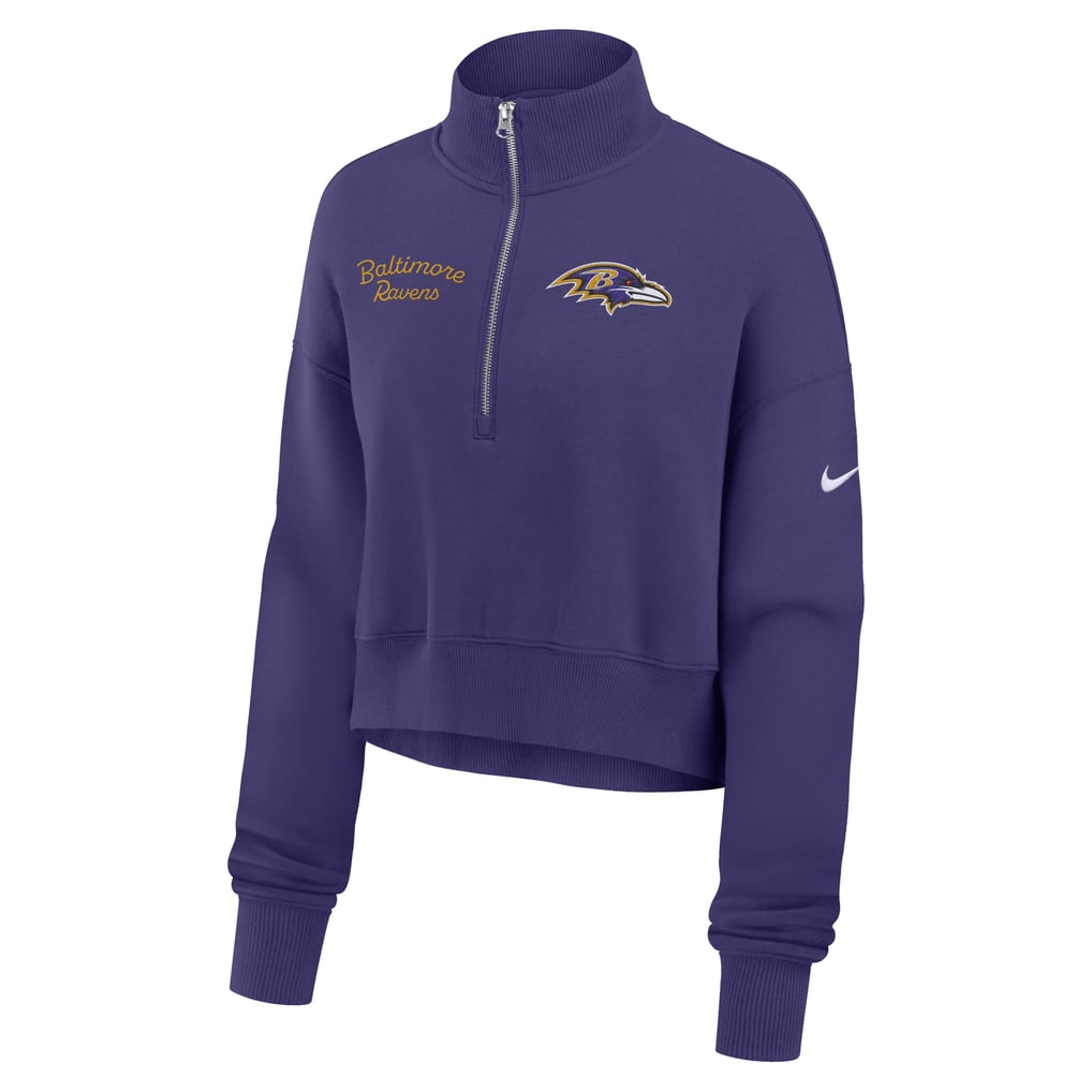 Baltimore Ravens Nike Women's Primetime Phoenix Half-Zip Sweatshirt - Purple