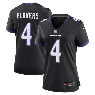 Zay Flowers Baltimore Ravens Nike Women's Alternate Game Jersey - Black