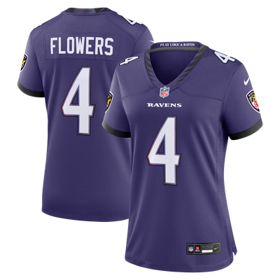 Zay Flowers Baltimore Ravens Nike Women's Team Game Jersey - Purple