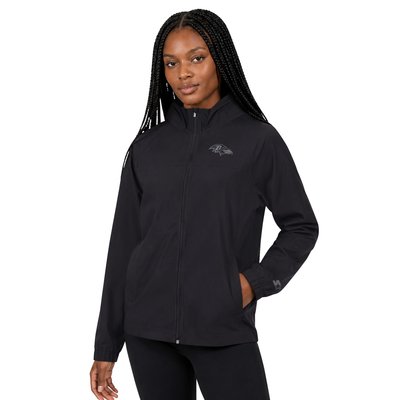  Baltimore Ravens Starter Women's  Athleisure Lightweight Full-Zip Jacket - Black