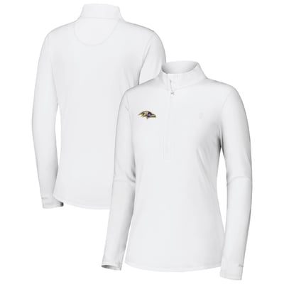 Baltimore Ravens Tommy Bahama Women's Sport Playa Vista IslandZone Quarter-Zip Jacket - White
